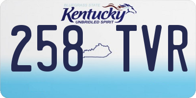 KY license plate 258TVR