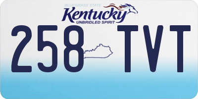 KY license plate 258TVT