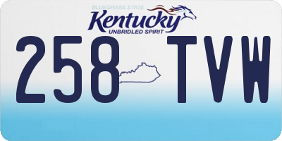 KY license plate 258TVW