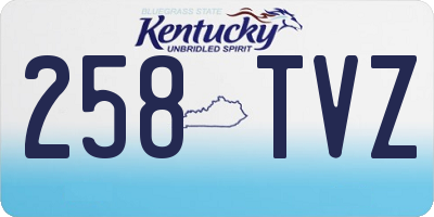 KY license plate 258TVZ