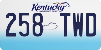 KY license plate 258TWD