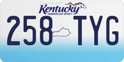 KY license plate 258TYG