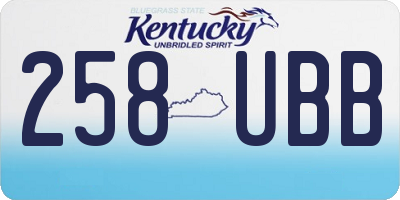 KY license plate 258UBB