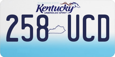 KY license plate 258UCD