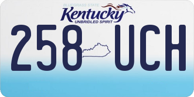 KY license plate 258UCH