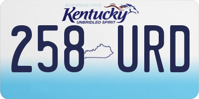 KY license plate 258URD