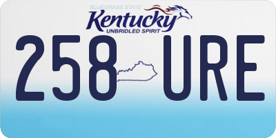KY license plate 258URE