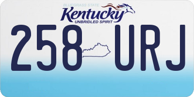 KY license plate 258URJ