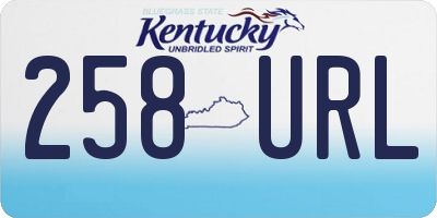 KY license plate 258URL