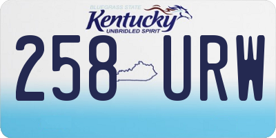 KY license plate 258URW