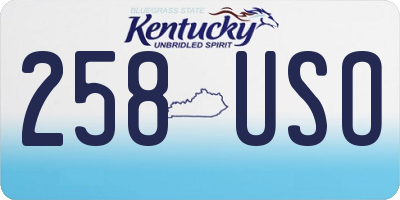 KY license plate 258USO