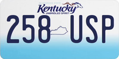 KY license plate 258USP