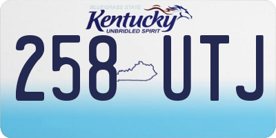 KY license plate 258UTJ