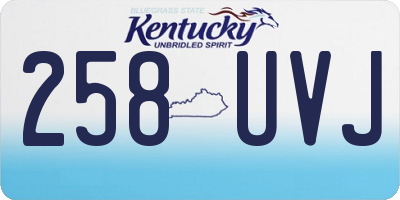 KY license plate 258UVJ