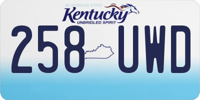 KY license plate 258UWD