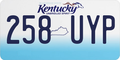KY license plate 258UYP