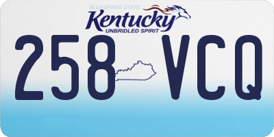 KY license plate 258VCQ