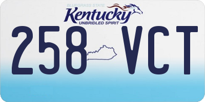 KY license plate 258VCT