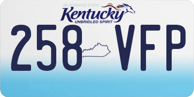 KY license plate 258VFP