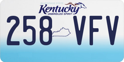 KY license plate 258VFV