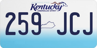 KY license plate 259JCJ