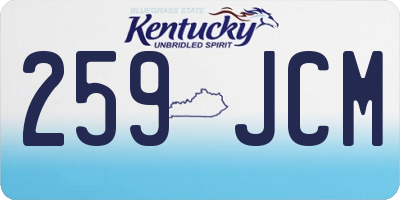 KY license plate 259JCM