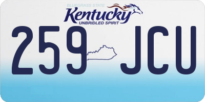 KY license plate 259JCU