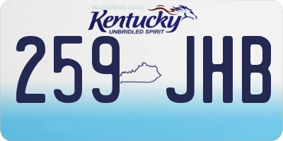 KY license plate 259JHB