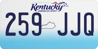 KY license plate 259JJQ