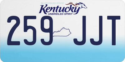 KY license plate 259JJT