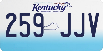 KY license plate 259JJV