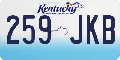KY license plate 259JKB