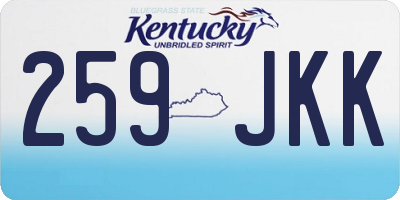 KY license plate 259JKK