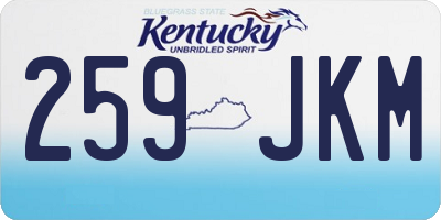 KY license plate 259JKM