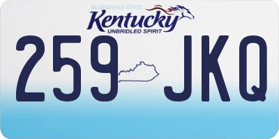 KY license plate 259JKQ