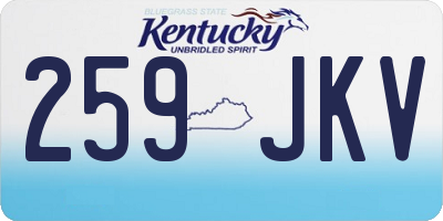 KY license plate 259JKV