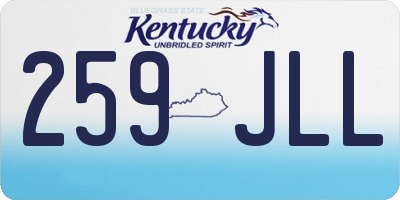 KY license plate 259JLL