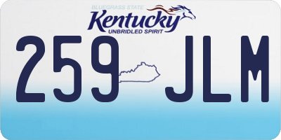 KY license plate 259JLM