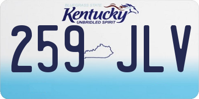 KY license plate 259JLV