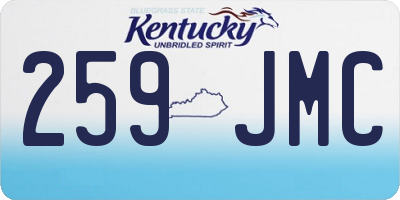 KY license plate 259JMC