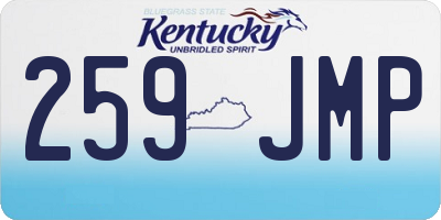 KY license plate 259JMP