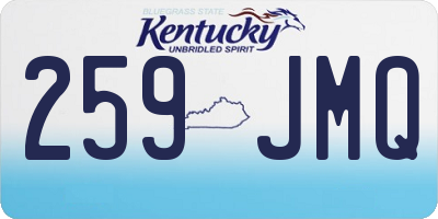 KY license plate 259JMQ