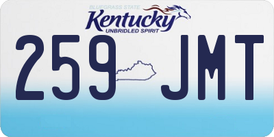 KY license plate 259JMT