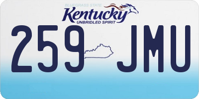 KY license plate 259JMU
