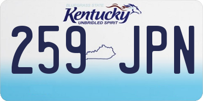 KY license plate 259JPN