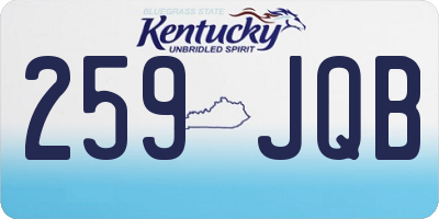 KY license plate 259JQB