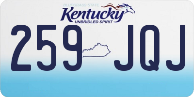 KY license plate 259JQJ