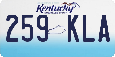 KY license plate 259KLA