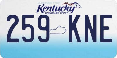 KY license plate 259KNE