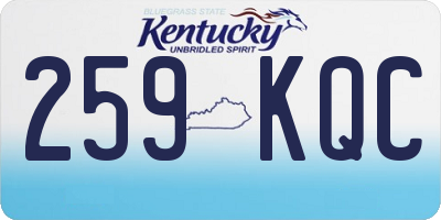KY license plate 259KQC